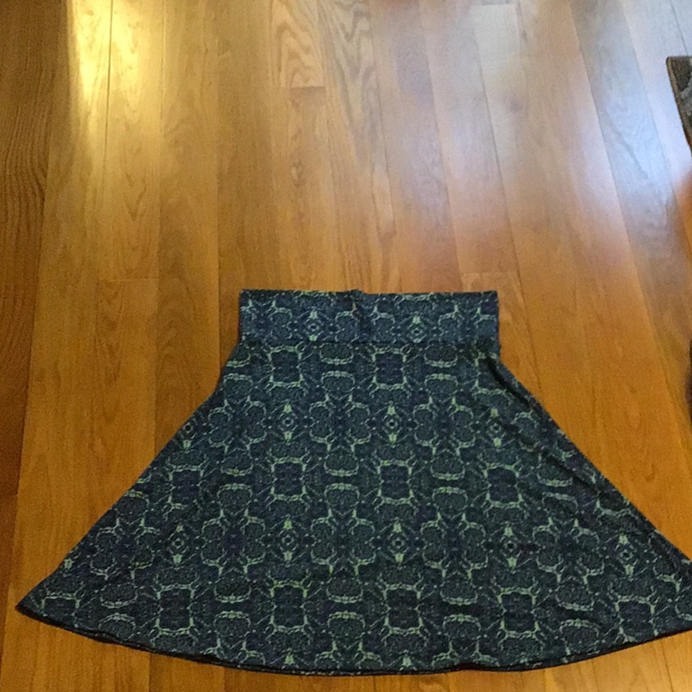 LuLaRoe blue flare skirt, xl